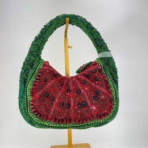 Colorful Beaded Watermelon Shoulder Bag